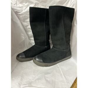 UGG Women’s Size 9 Black Leather and Rubber Toe Tall Boots Excellent Condition
